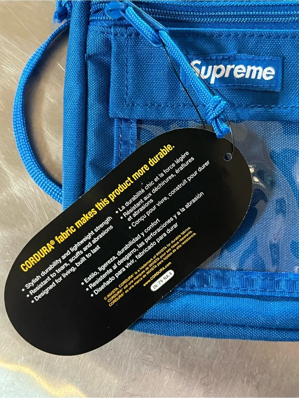 Supreme Royal Blue Crossbody Pouch & Stickers